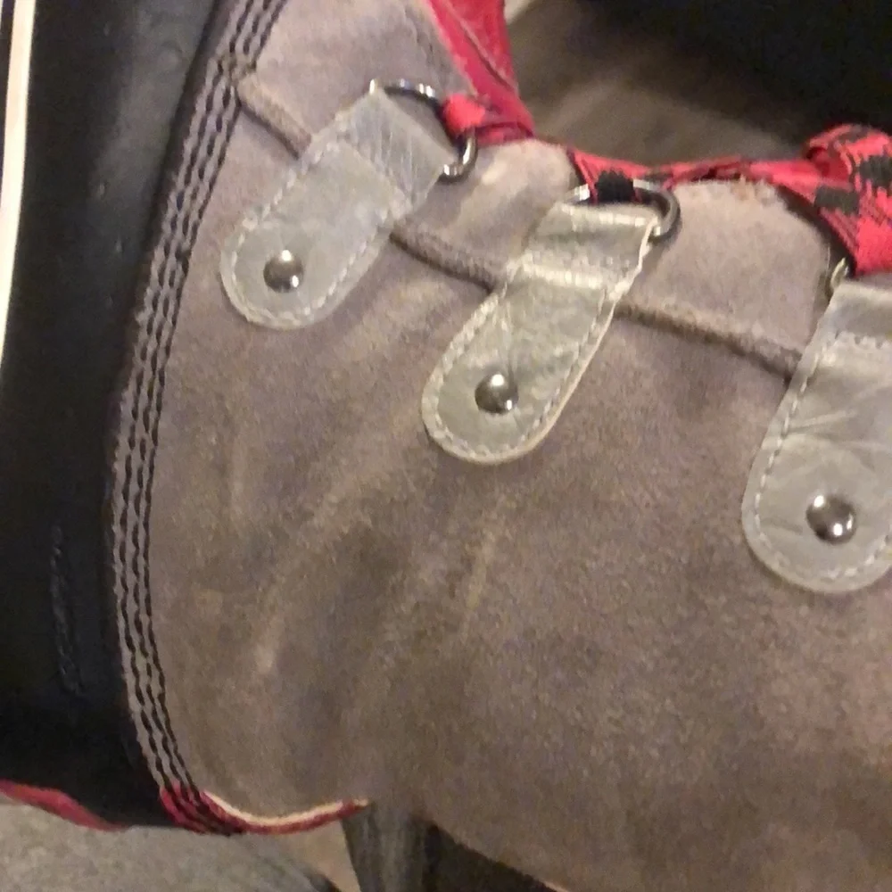 Genuine Sorel Joan of Arctic winter boots- grey suede W sz 6 Very good condition